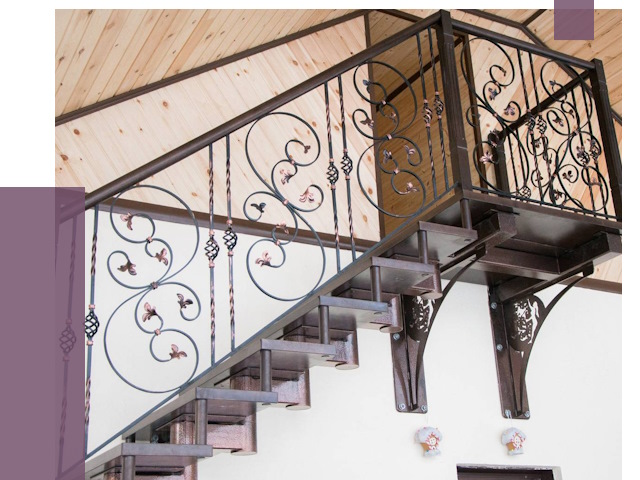 Кованые лестницы в Санкте-Петербурге от 82898 руб. под ключ