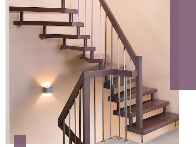 Изготовление лестниц на больцах в Санкте-Петербурге под ключ