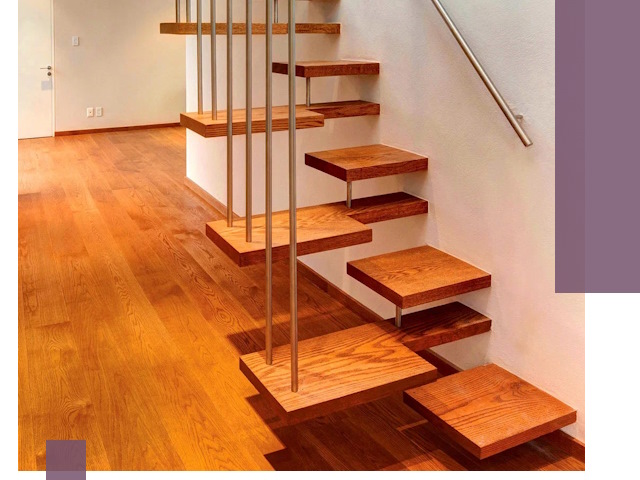 Лестницы «гусиный шаг» на заказ в Санкте-Петербурге для узких пространств