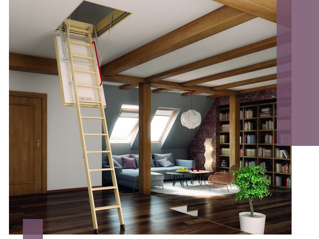 Чердачные лестницы под ключ в Санкте-Петербурге: изготовление и монтаж