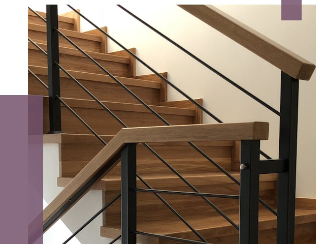 Обшивка металлической лестницы деревом в Санкте-Петербурге от 4517 руб. 