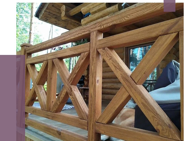 Деревянные перила под ключ в Санкте-Петербурге от 7971 руб. 