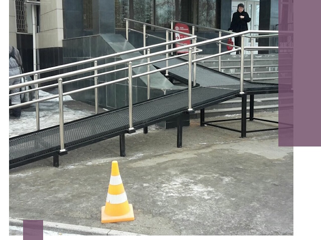 Стационарные пандусы под ключ в Санкте-Петербурге — изготовление и монтаж