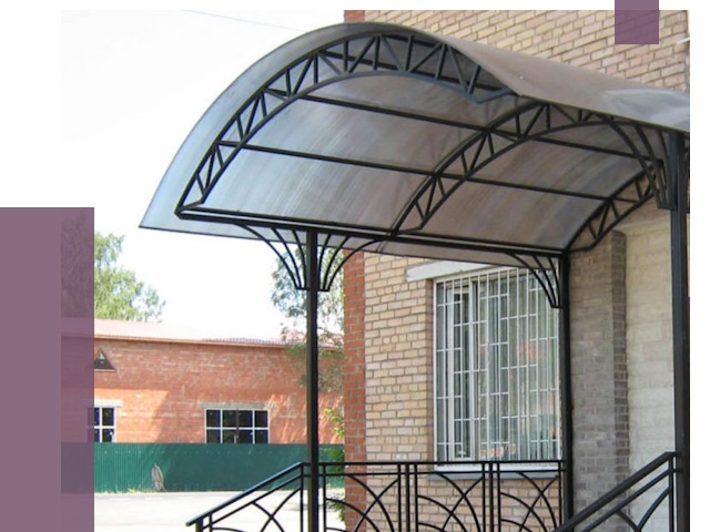 Металлические навесы и козырьки в Санкте-Петербурге от 13285 руб.