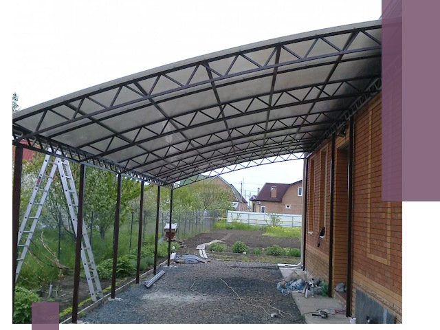 Профессиональный монтаж навесов под ключ в Санкте-Петербурге