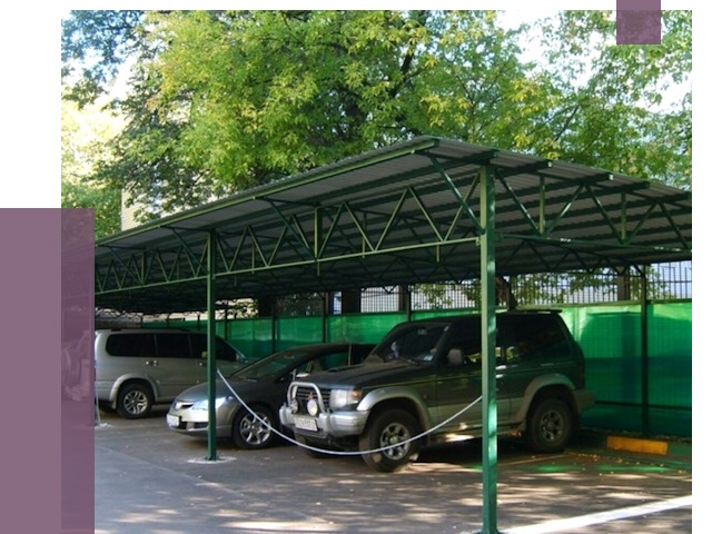 Навесы для парковки в Санкте-Петербурге от 83430 руб. заказать | ПРОЛЁТ-Снк