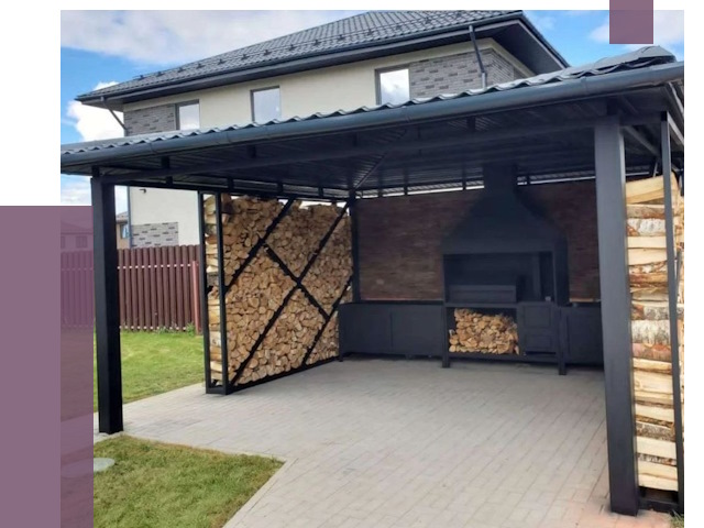 Навесы для барбекю в Санкте-Петербурге от 13232 руб. под ключ | ПРОЛЁТ-Снк