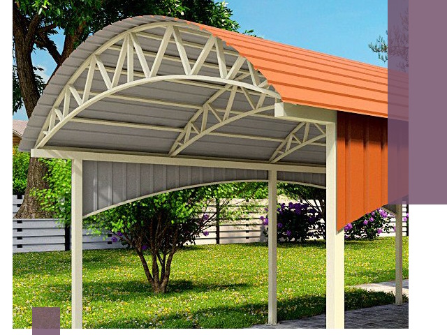 Навесы из профнастила под ключ в Санкте-Петербурге — установка и монтаж