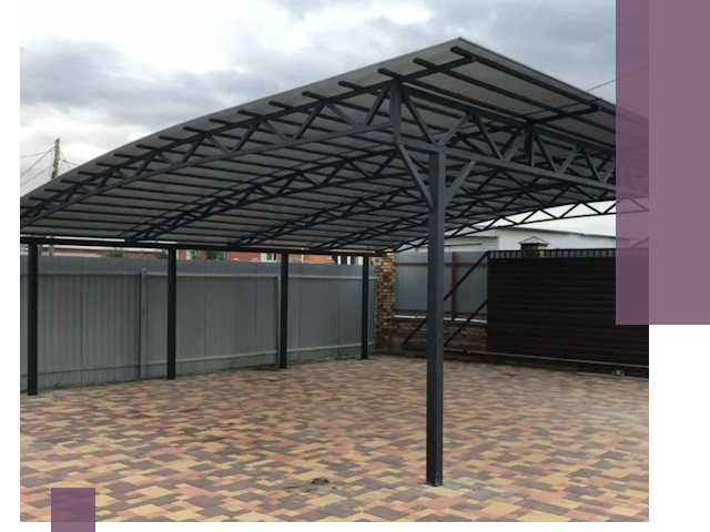 Металлические навесы под ключ в Санкте-Петербурге — изготовление и монтаж