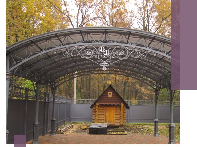 Кованые навесы премиум-класса под заказ в Санкте-Петербурге