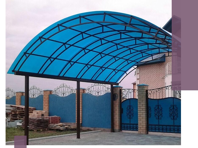 Арочные навесы под ключ в Санкте-Петербурге — изготовление и монтаж