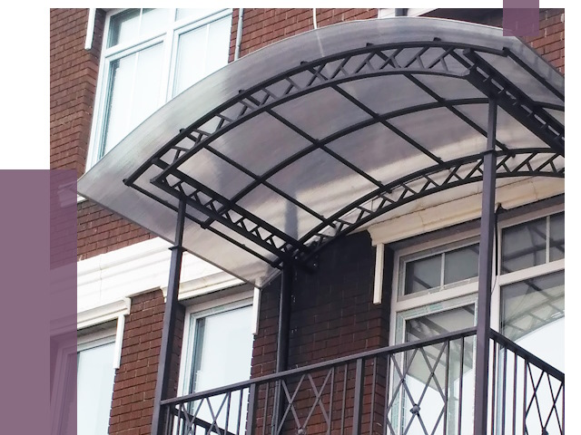 Козырьки над балконом в Санкте-Петербурге от 8981 руб.  | ПРОЛЁТ-Снк