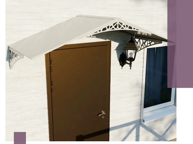 Металлические козырьки на входы и террасы в Санкте-Петербурге