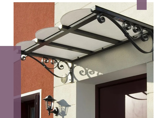 Односкатные козырьки в Санкте-Петербурге от 8715 руб.  | ПРОЛЁТ-Снк