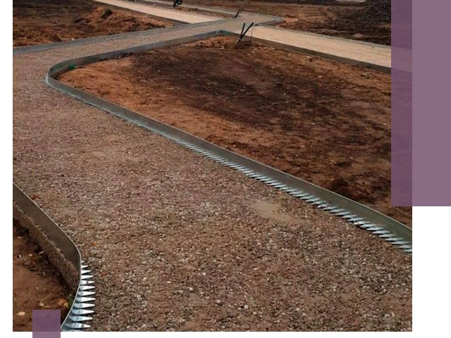 Металлические бордюры под ключ в Санкте-Петербурге — изготовление и монтаж